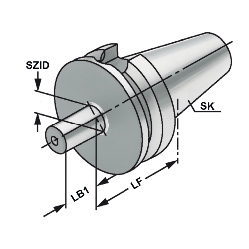 Bohrfutteraufnahme BT 30 - B16 JIS B 6339 (MAS-BT) AD