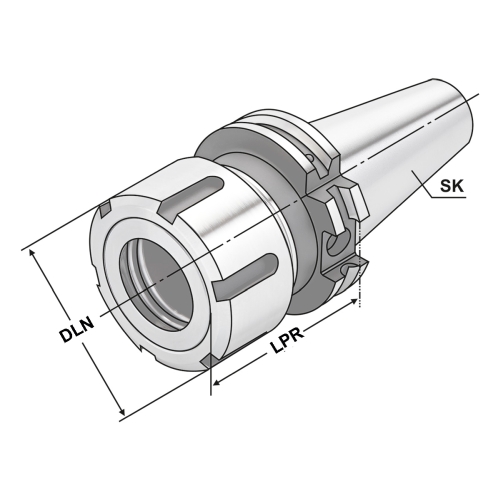 Spannfutter SK 40-2/25-70 OZ25 DIN 69871 AD/B