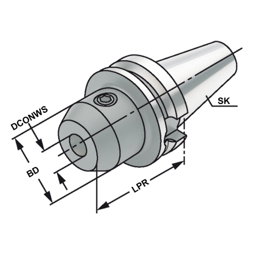 Fräseraufnahme BT 40-25-35 JIS B 6339 (MAS-BT) AD/B