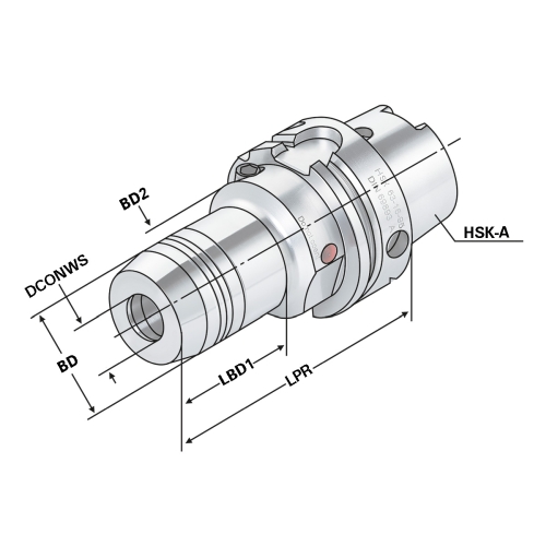 Hydro-Dehnspannfutter HSK 40-16-90 DIN 69893 Form A