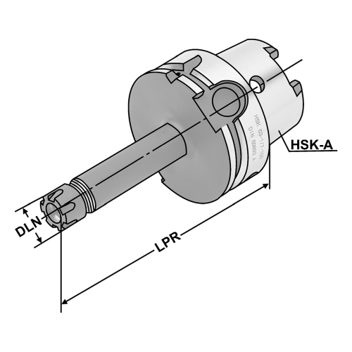 Spannfutter HSK 50-1/7-60 ER11 MINI DIN 69893 (ISO 15488) Form A