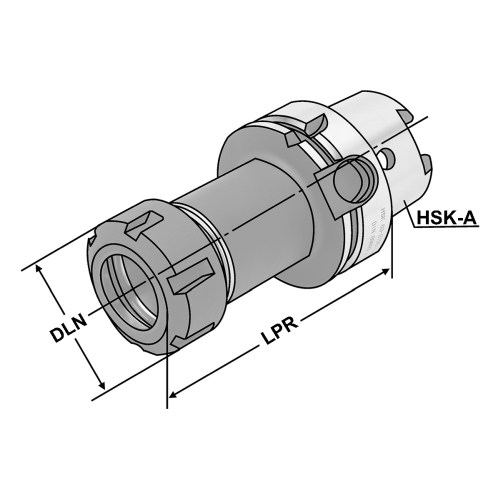 Spannfutter HSK 50-2/16-80 ER25 DIN 69893 Form A