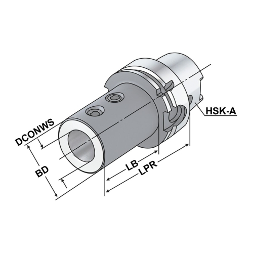 Bohrerhalter für Wendeplattenbohrer HSK 63-25-90 DIN 69893 Form A
