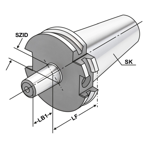 Bohrfutteraufnahme SK 40 - B16 DIN 69871 A