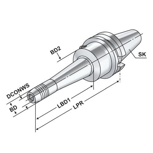 Hydro-Dehnspannfutter BT 40-06-160 JIS B 6339 (MAS-BT) AD/B