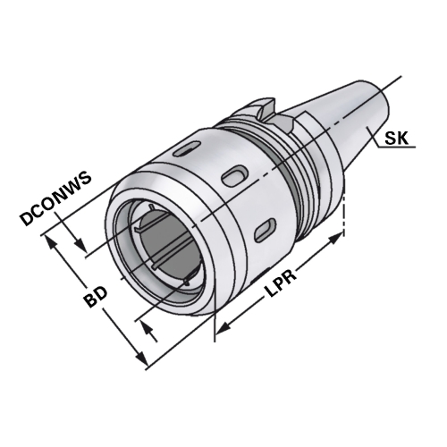 Hochleistungs-Kraftspannfutter BT 50-20-95 JIS B 6339 (MAS-BT) AD/B
