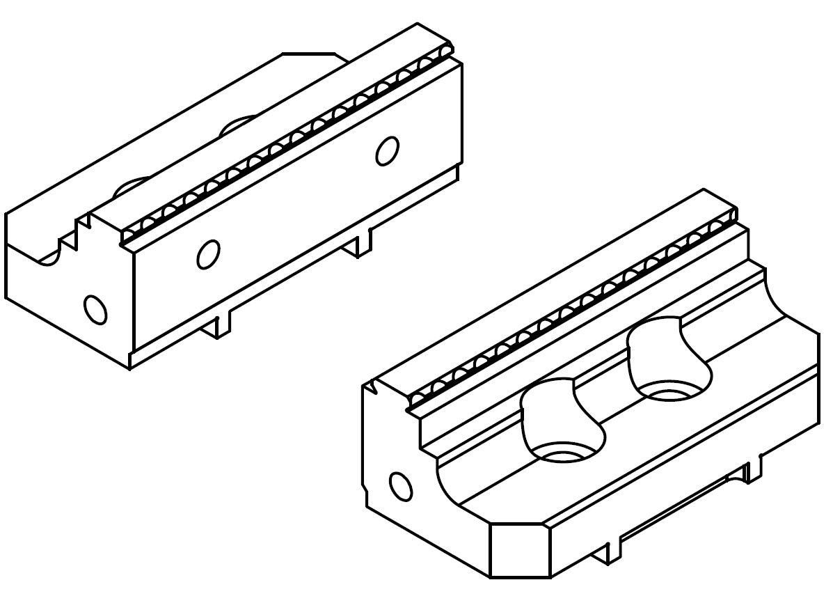 Homge ASC-S Grippbacke Ersatzbacke 5-Achs-Spanner