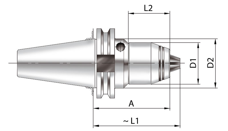 Albrecht AKL Spannfutter SK40 - DIN69871, 0,5 – 10 mm 800110Z2400