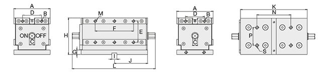 technische Zeichnung Magnetspanner ECMC