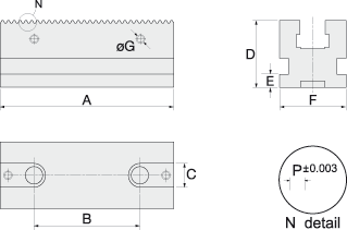 technische Zeichnung Mehrfachspanner HRV-10018C