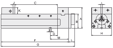 technische Zeichnung Schraubstock HPAQ-II-160F
