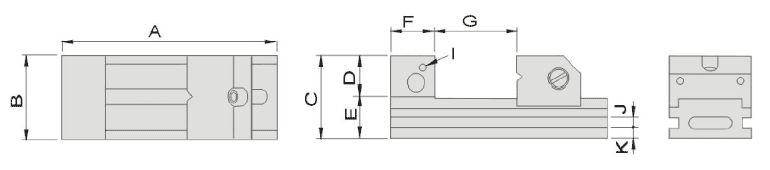 technische Zeichnung Werkzeugmacher-Schraubstock VV
